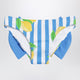 Mc2 Saint Barth Striped Briefs With Lemon Print And Bow