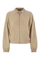 Fabiana Filippi Bomber Jacket In Platinum With Ball Pins