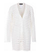 Fabiana Filippi White Cardigan With Frontal Buttons Closure