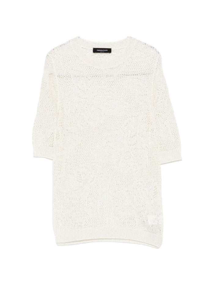 Fabiana Filippi Openwork Crewneck T-Shirt