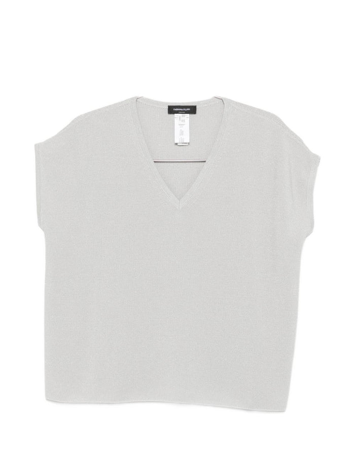 Fabiana Filippi Cotton V-Necked Top