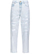 Pinko Light Blue Ripped Denim Jeans