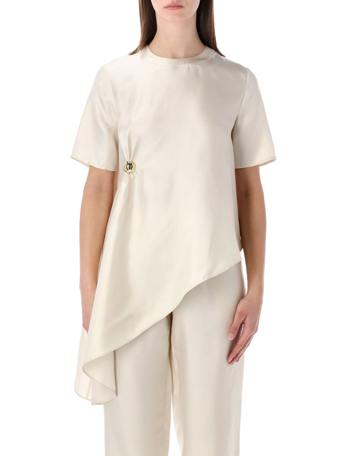Loulou Loulou Madea Asymmetric Silk Top