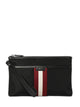 Bally Black Nylon Bovine Polyester Clutch