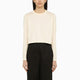 Loulou De Saison Ivory Cotton Crew-Neck Jumper