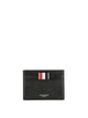 Thom Browne Black Leather Card Holder