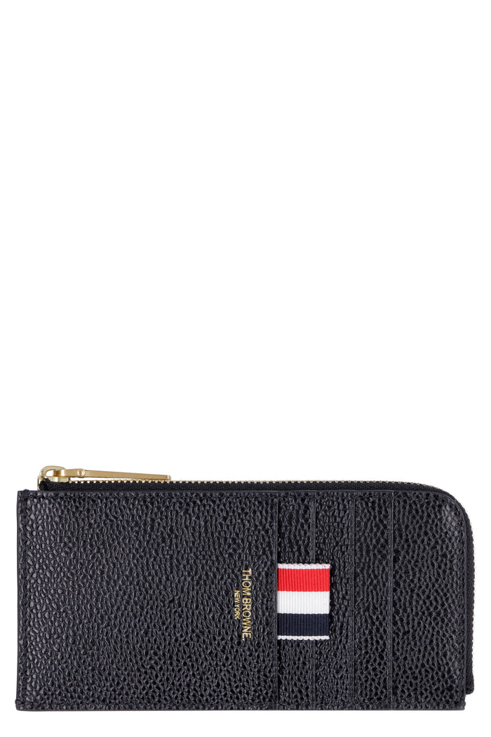 Thom Browne Black Leather Coin Purse