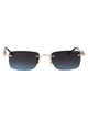 Montblanc Gold-Black-Blue Metal Sunglasses