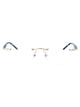 Montblanc Silver Blue Transparent Metal Glasses