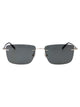 Montblanc Silver-Silver-Grey Metal Sunglasses