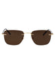 Montblanc Gold-Gold-Brown Metal Sunglasses