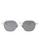Montblanc Silver-Silver-Grey Metal Sunglasses