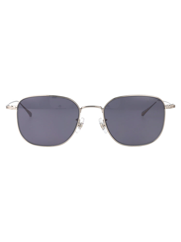 Montblanc Silver-Silver-Grey Metal Sunglasses