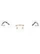 Montblanc Gold-Black-Transparent Metal Glasses