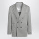 Brunello Cucinelli Double-Breasted Silk Blazer In Khaki
