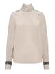 Brunello Cucinelli Beige Silk Blouse