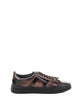 Santoni Brown Leather Sneaker