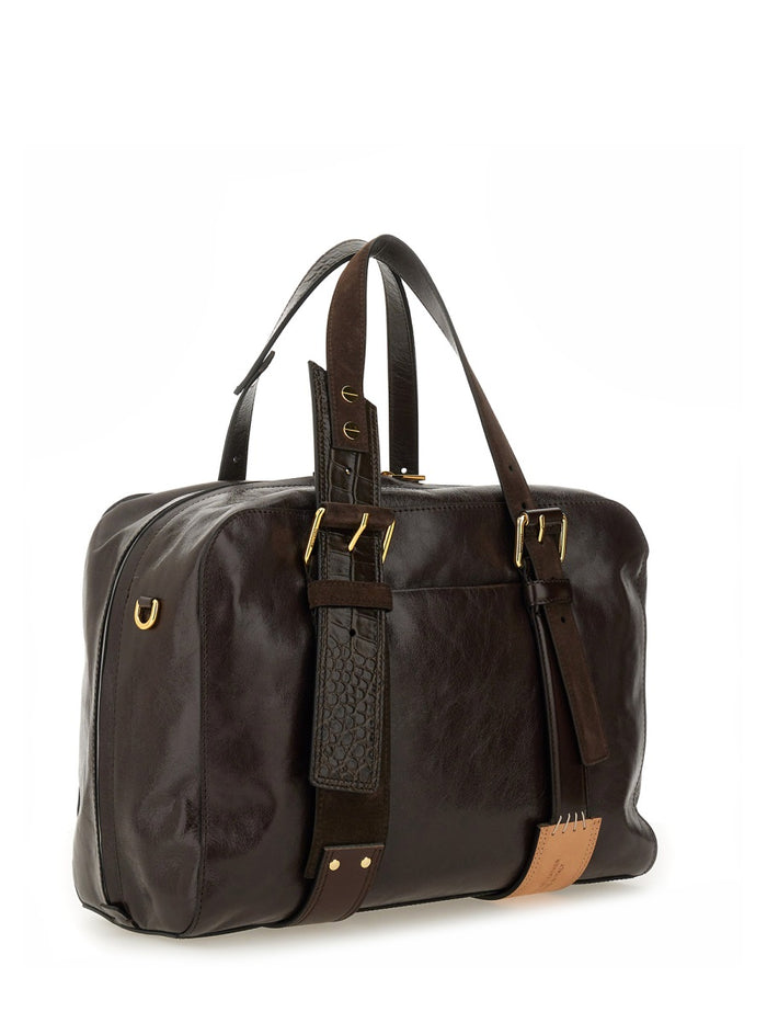 Moschino Couture Brown Leather Shoulder Bags