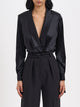 Elisabetta Franchi Silk Satin Bodysuit