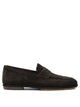 Santoni Brown Calf Leather Loafers