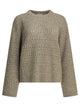 Brunello Cucinelli Crewneck Sequins Beige Linen Nylon Sweater