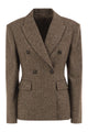 Brunello Cucinelli Double-Breasted Tailored Wool Blend Blazer