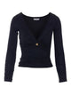 Elisabetta Franchi Black Rouches Top