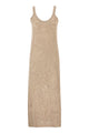 Brunello Cucinelli Dazzling Water Lilies Dress In Linen And Cotton Knit