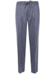 Brunello Cucinelli Wool Flannel Leisure Fit Trousers With Drawstring And Double Pleats