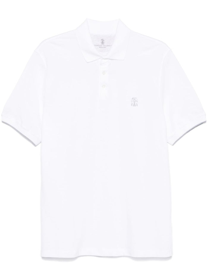 Brunello Cucinelli Cotton Piqué Polo Shirt With Logo