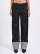Entire Studios Cuff Jean Raw Black Pants