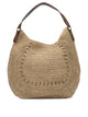 Ibeliev Beige Raffia Shoulder Bag