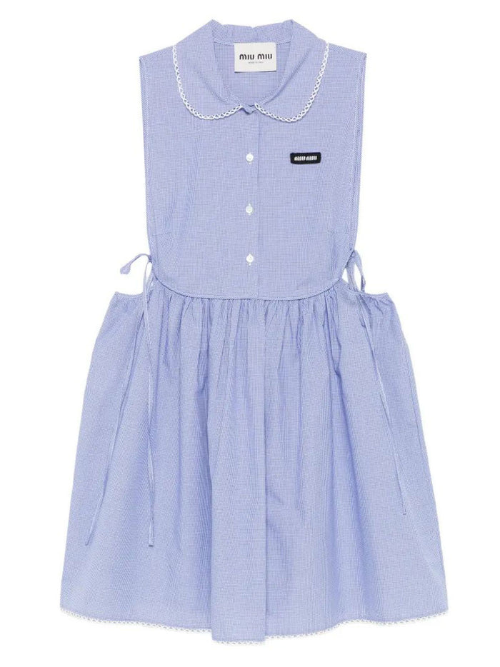 Miu Miu Embroidered Cotton Mini Dress