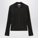 Brunello Cucinelli Sparkling Brown Ribbed Silk Blend Cardigan