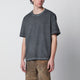 Séfr Mauro Black Washed-Effect T-Shirt In Organic Cotton