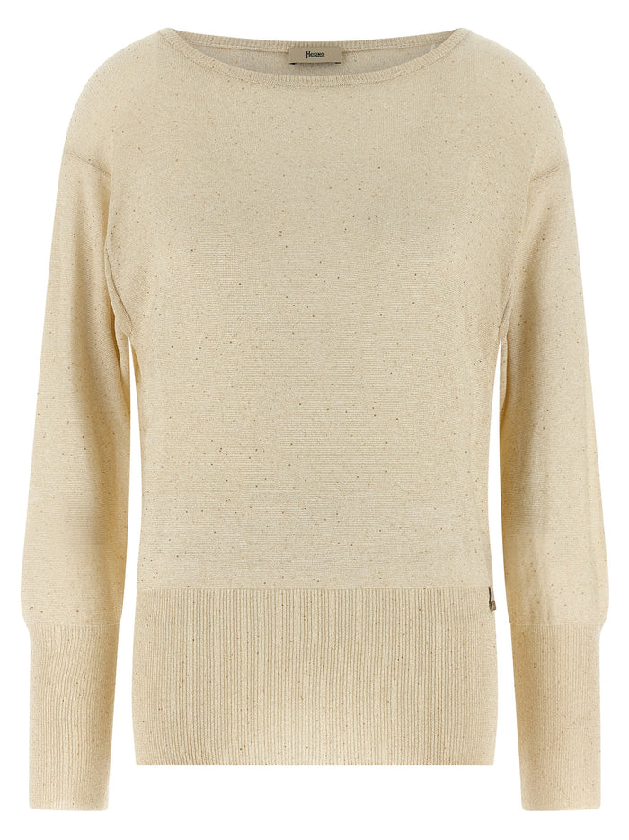 Herno Lamé And Sequin Yarn Sweater