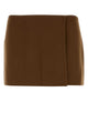 Miu Miu Brown Wool Blend Mini Skirt