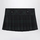 Miu Miu Blue/Green Pleated Wool Mini Skirt