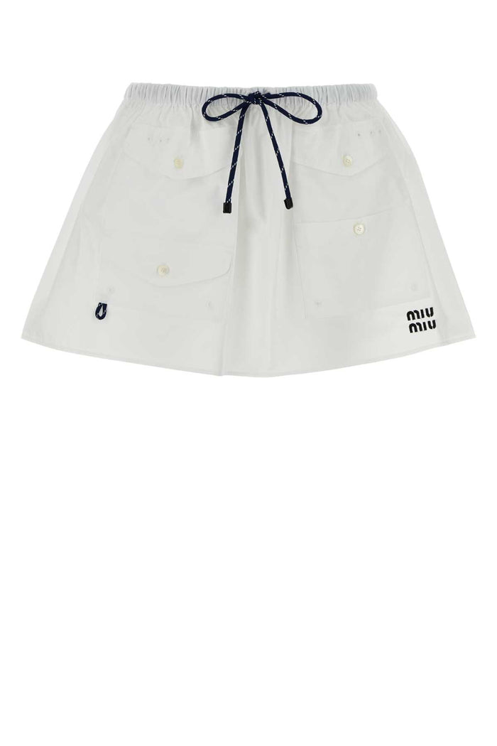 Miu Miu Pocket Skirt With Logo