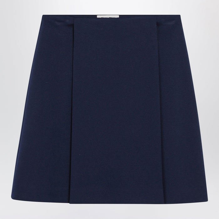 Miu Miu Baltic Blue Tech Jersey Skirt