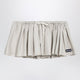 Miu Miu Pongé Tech Mini Skirt In Recycled Polyester, Opal