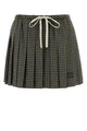 Miu Miu Embroidered Flannel Skirt