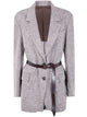 Brunello Cucinelli Belted Single Breasted Jacket