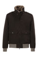 Brunello Cucinelli Waxed Techno Cotton Bomber Jacket With Thermore® Padding And Detachable Shearling Collar