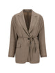 Brunello Cucinelli Almond Virgin Wool Jacket