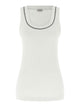 Brunello Cucinelli White Cotton Jersey Top