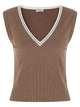 Brunello Cucinelli 'Shiny Trim' Tank Top