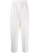Brunello Cucinelli Baggy Pull-Up Trousers In Viscose And Linen Fluid Twill