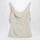 Brunello Cucinelli Creamcolored Top In Fluid Viscose And Linen Twill
