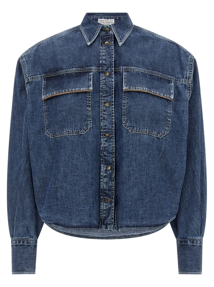Brunello Cucinelli 'Shiny Pockets' Shirt